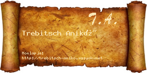 Trebitsch Anikó névjegykártya